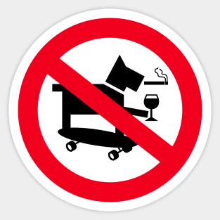 No Skateboarding Dogs Sticker